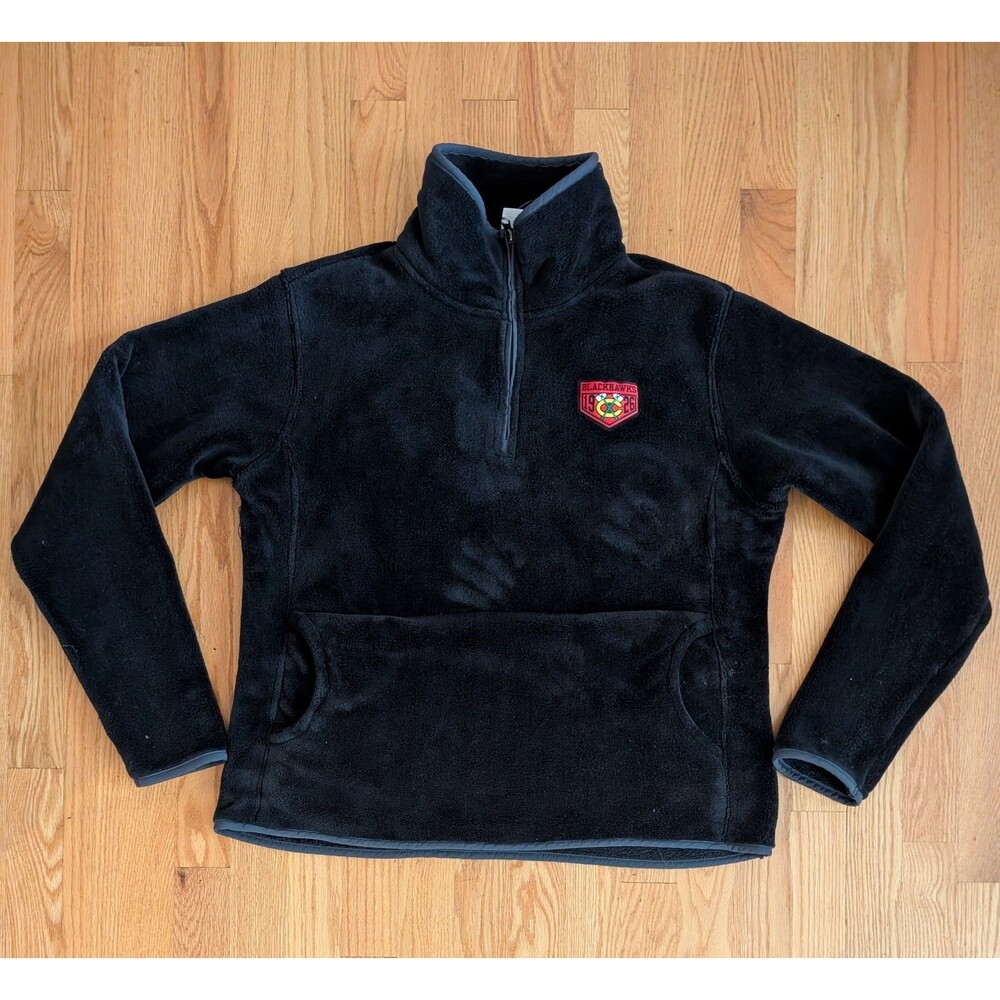 Chicago Blackhawks NHL Women's XL Fleece Jacket 1/4 ZIP Pullover
